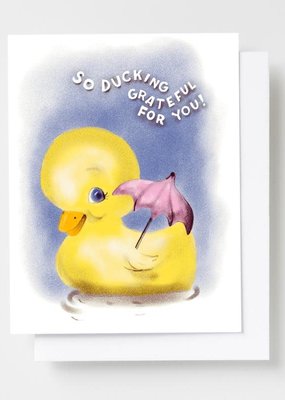 Yellow Owl Workshop Card So Ducking Grateful For You