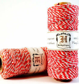 Hemptique Variegated Hemp Twine Red & White