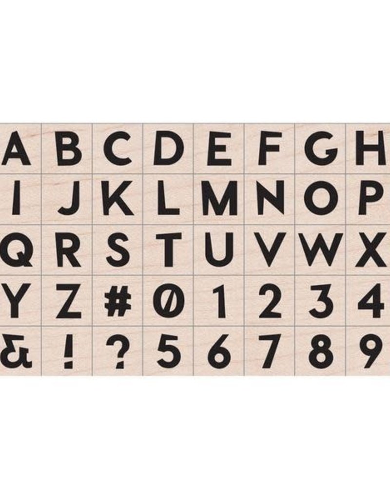 Hero Arts Stamp Modern Upper Case Letters And Numbers Stamp Set Collage
