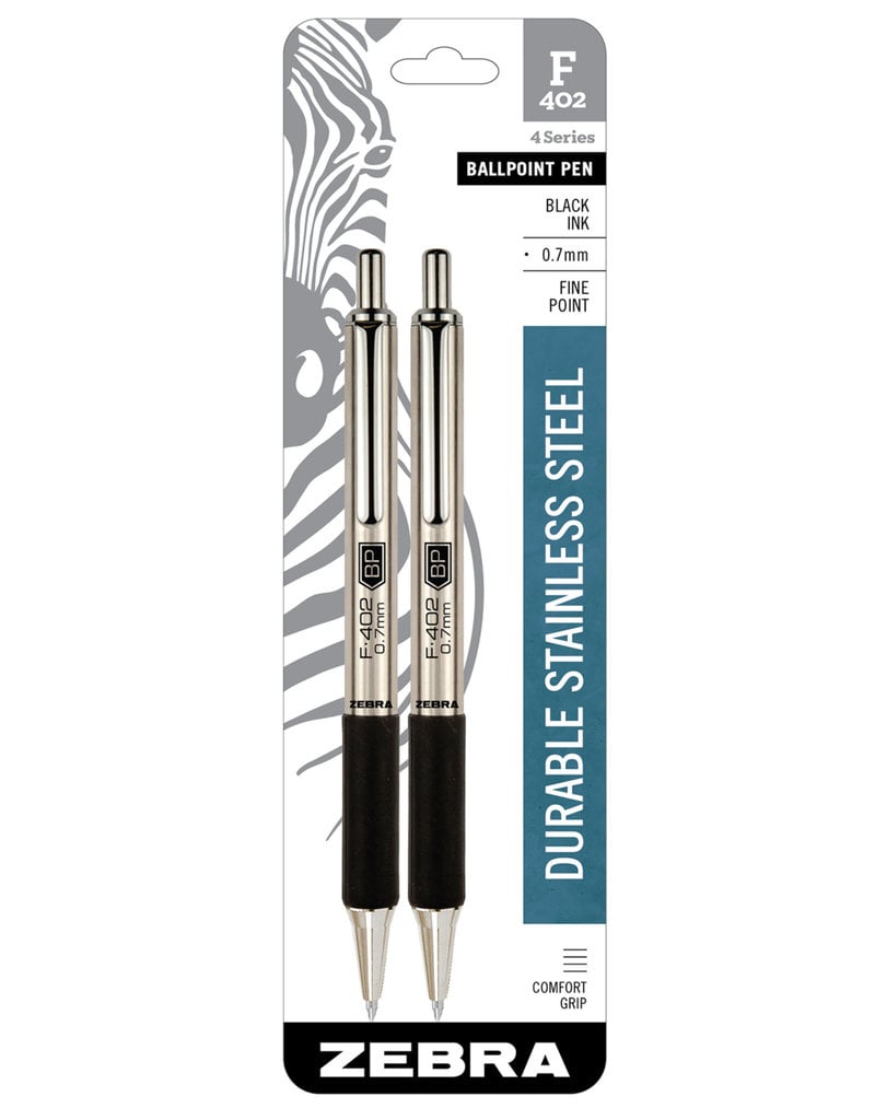 Zebra Zebra Ballpoint Pen .7 mm 2 Pack Black