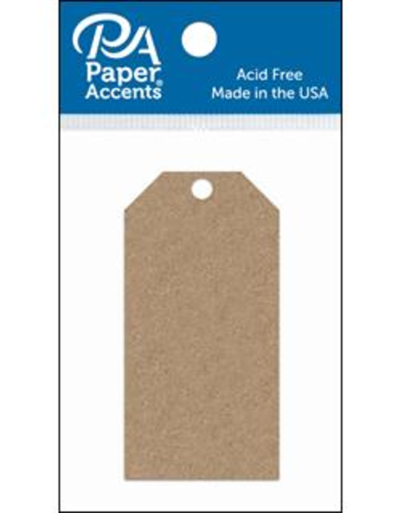 Paper Accents Craft Tags Brown Bag 1.625 x 3.25