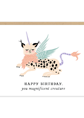 Party of One Card Birthday Creature