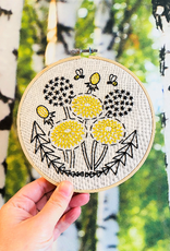 Hook, Line & Tinker Embroidery Kit Bee Kind Dandelion