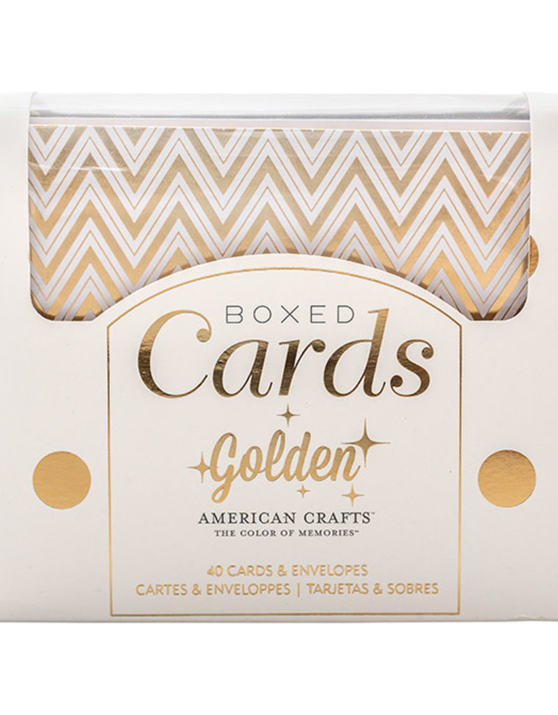 American Crafts Boxed Cards Golden