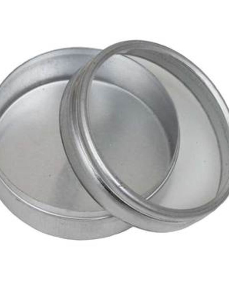 collage Aluminum Box Clear Lid Round 1.25"