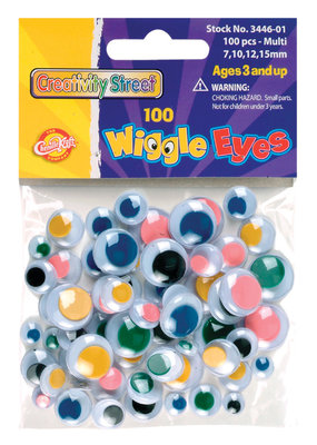 Creativity Street Googly Eyes Assorted Colors 100 Pack