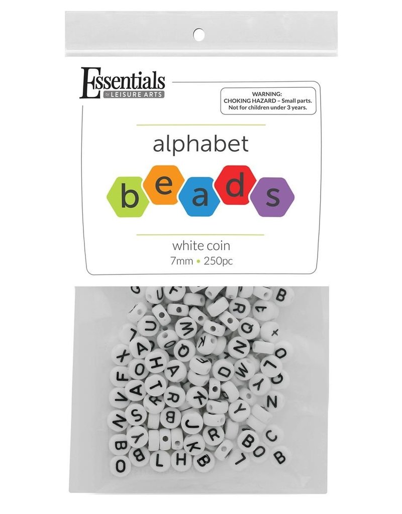Leisure Arts Alphabet Beads Black & White