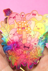 Turtle's Soup Vinyl Sticker Happy Mushroom Psychedelic