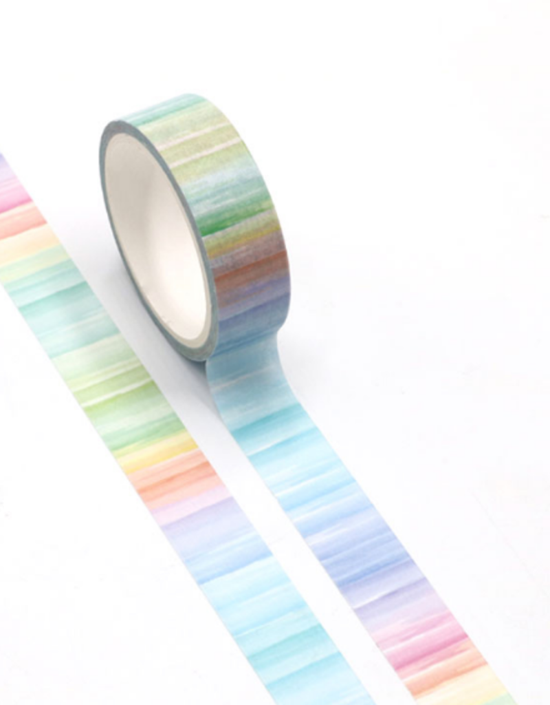 collage Washi Rainbow Vertical Lines Pastel