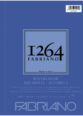 Fabriano Fabriano 1264 Watercolor Pad Spiral-Bound 7  x  10 140 lb.