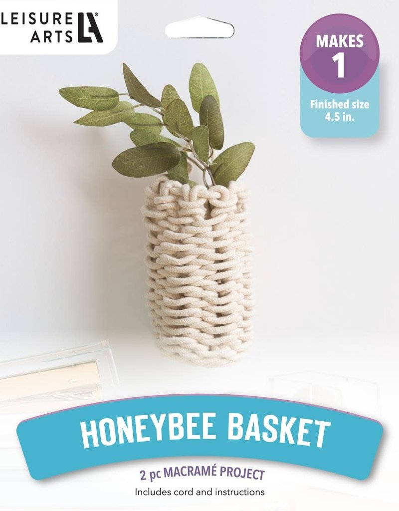 Leisure Arts Macrame Kit Honey Bee Basket