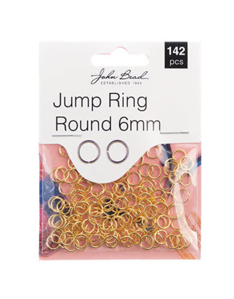 Jump Ring Round 6mm Gold