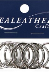 Realeather Split Key Rings 1.25" Nickel