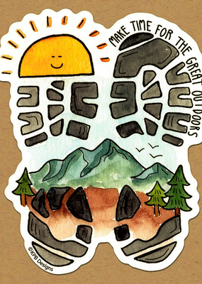 KPB Designs Sticker Shoe Print