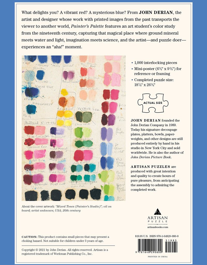 John Derian Paper Goods 1000 Piece Puzzle Painter's Palette