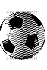 100 Proof Press Stamp Soccer Ball