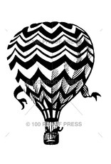 100 Proof Press Stamp Hot Air Balloon