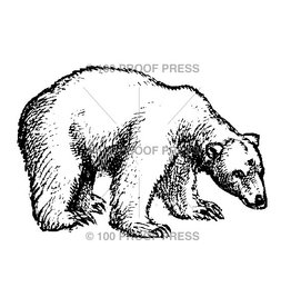 100 Proof Press Stamp Polar Bear