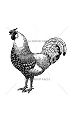 100 Proof Press Stamp The Classic Rooster