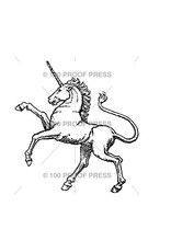 100 Proof Press Stamp Crest Unicorn
