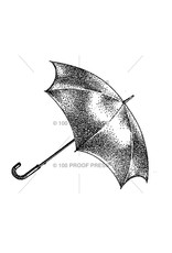 100 Proof Press Stamp Black Umbrella
