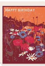 Heartell Press Card Wildflowers Happy Birthday