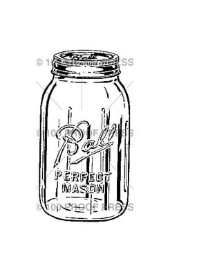 100 Proof Press Stamp Ball Mason Jar
