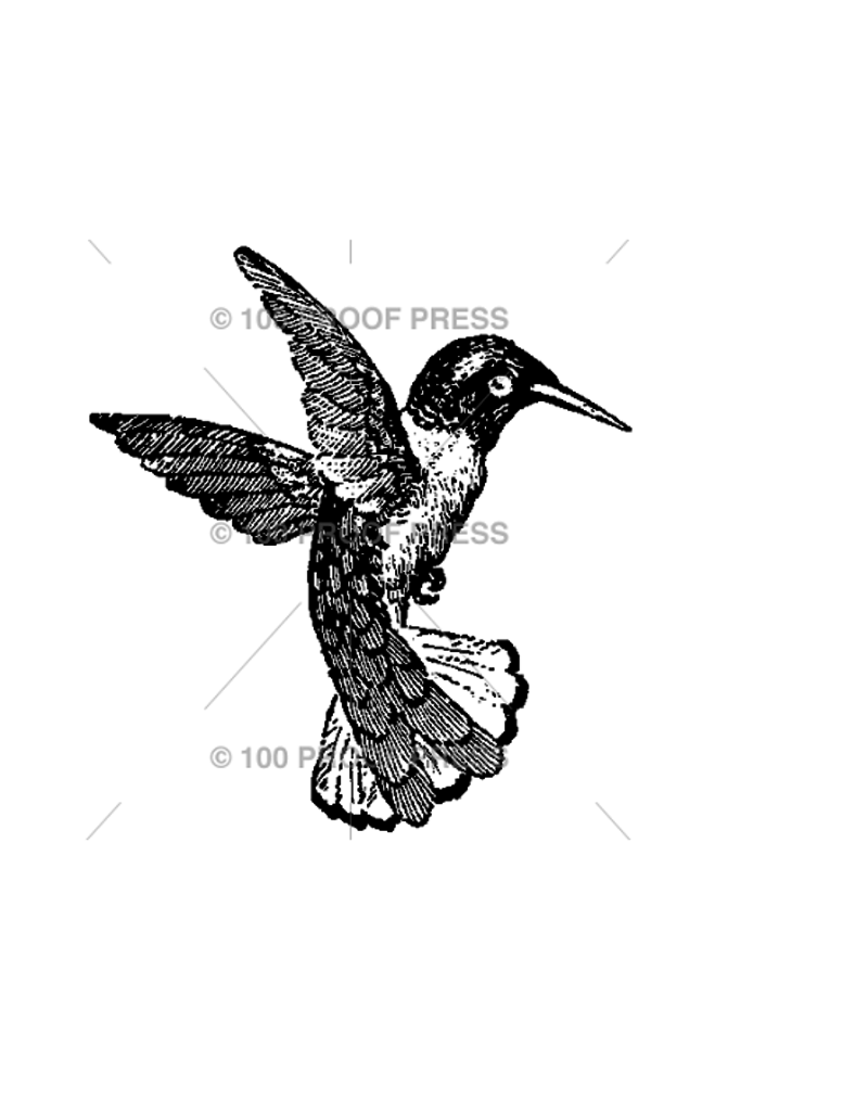 100 Proof Press Stamp Hummingbird