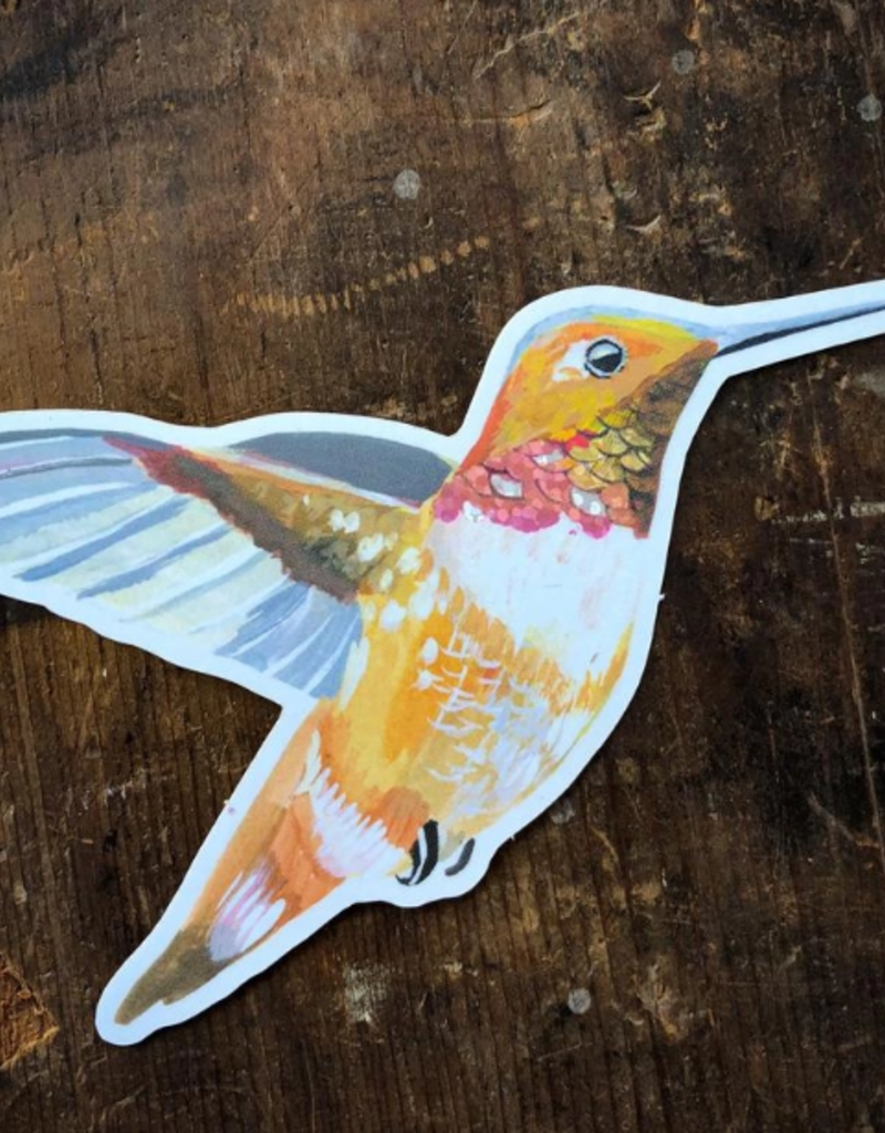 Katie Daisy Sticker Rufous Hummingbird