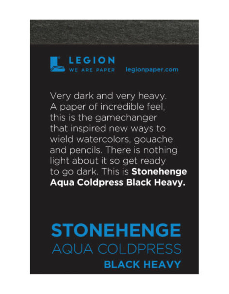 Legion Paper Mini Paper Pad Stonehenge Aqua Coldpress Black Heavy