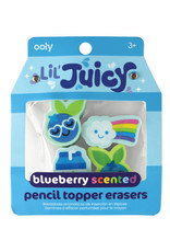 Ooly Lil' Juicy Blueberry Pencil Topper Eraser Set