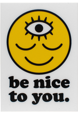 Wokeface Sticker Be Nice to You Rectangle
