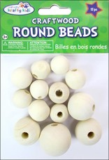 Multicraft Assorted Round Wood Beads