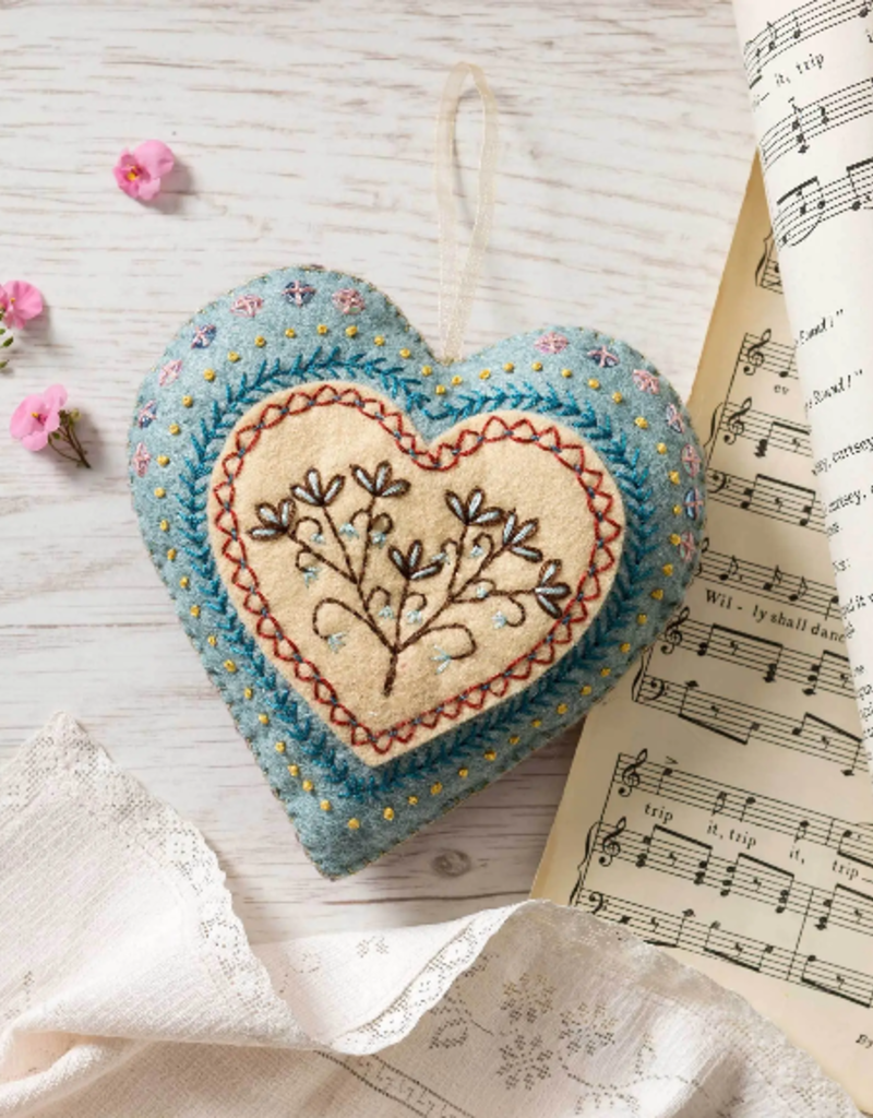 Corinne Lapierre Limited Felt Craft Mini Kit Embroidered Heart