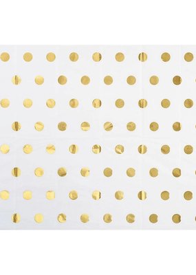 Waste Not Tissue Paper Gold Foil Polka Dot