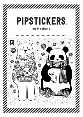 Pipsticks Stickers Color-in Winter Bears