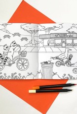Amelie Legault Coloring Book Animals on Bikes Forest to Town
