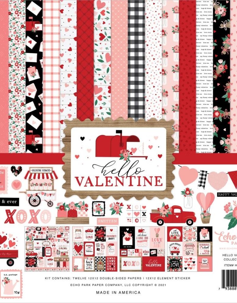 Echo Park Paper Co. 12 x 12 Decorative Paper Pad Hello Valentine