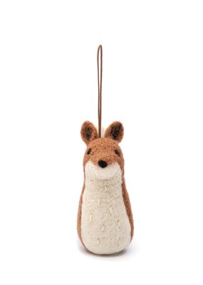 NAUSENI Needle Felted Ornament Fox