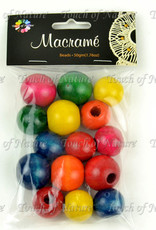 Touch of Nature Macramé Beads Round Multi Color