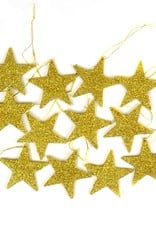 Touch of Nature 2 Inch Gold Glitter Star Ornaments
