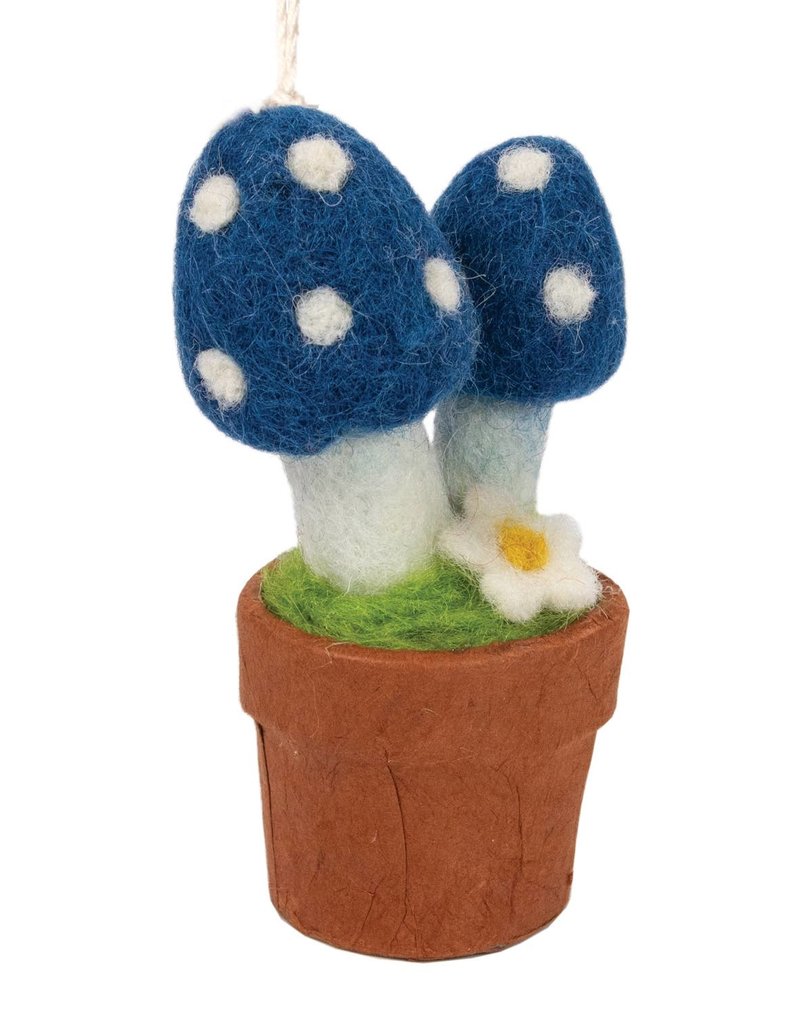 dZi Handmade Magic Mushroom Felt Ornament