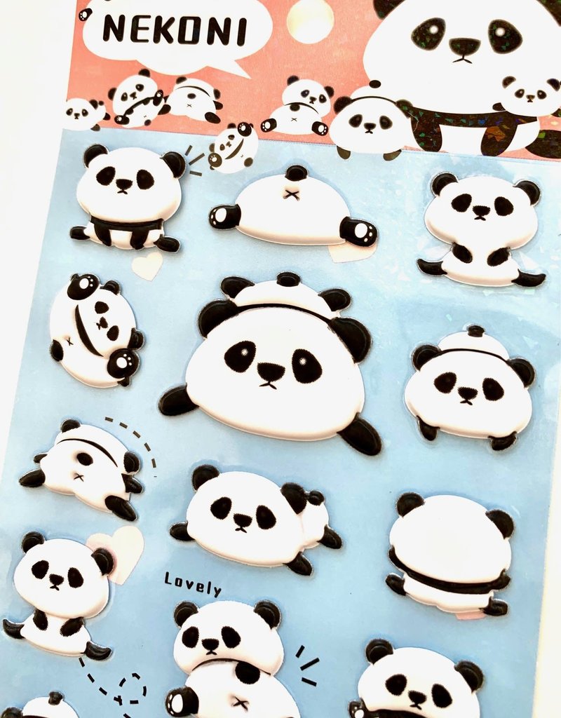 Panda Puffy Sticker
