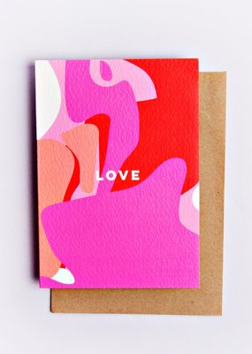 The Completist Card Love Pink/Coral/Red
