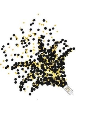 Beistle Push Up Confetti Popper Black & Gold