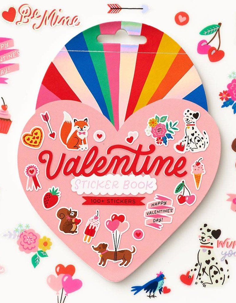 Waste Not Valentine Colorful Heart Sticker Book
