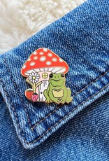 Wildflower + Co. Enamel Pin Frog & Mushroom