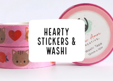 Hearty Stickers & Washi
