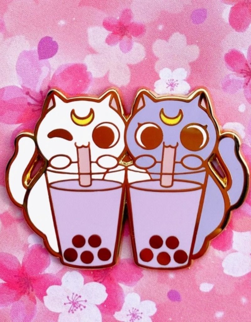Qinan Enamel Pin Bubble Tea Sailor Moon Cats