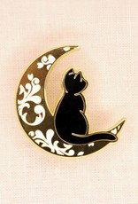 Qinan Enamel Pin Cat Moon